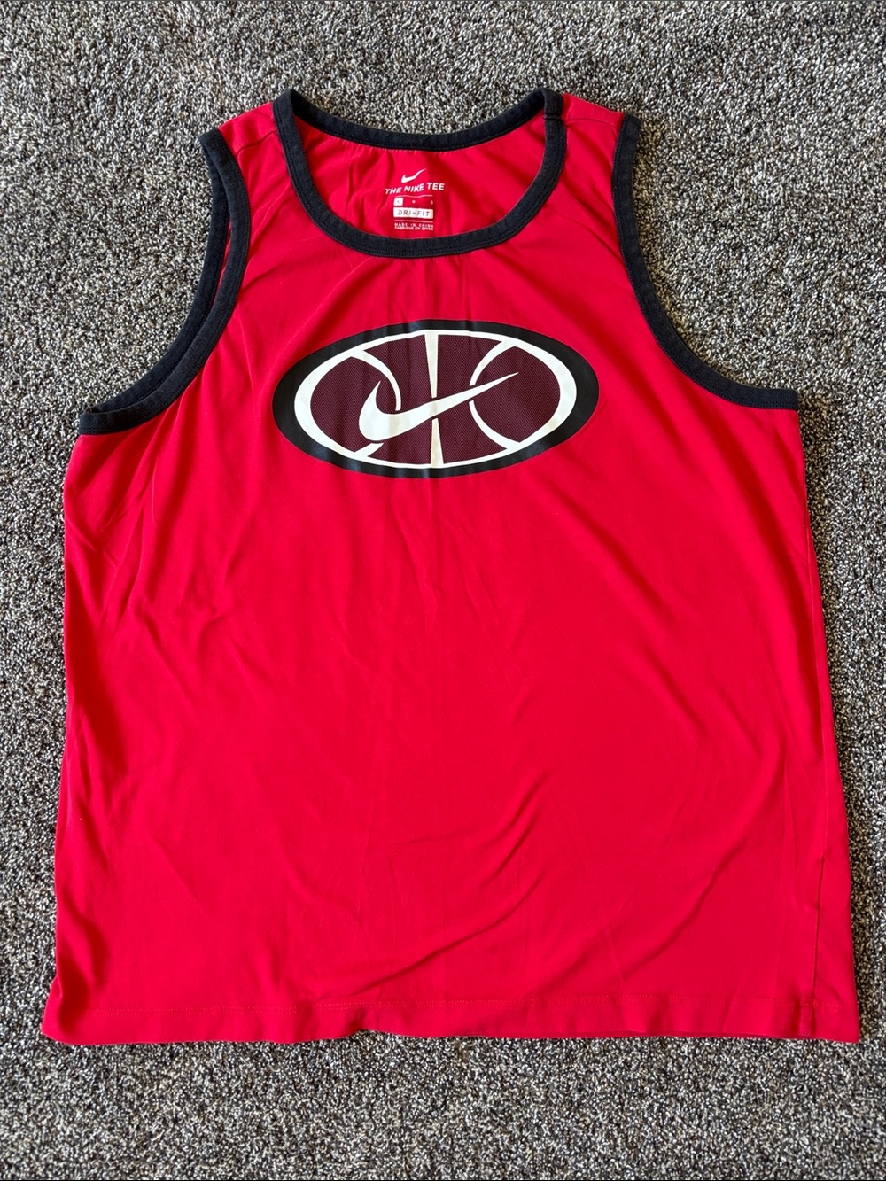Nike Dri-Fit Men's Red Tank Top- Size Large